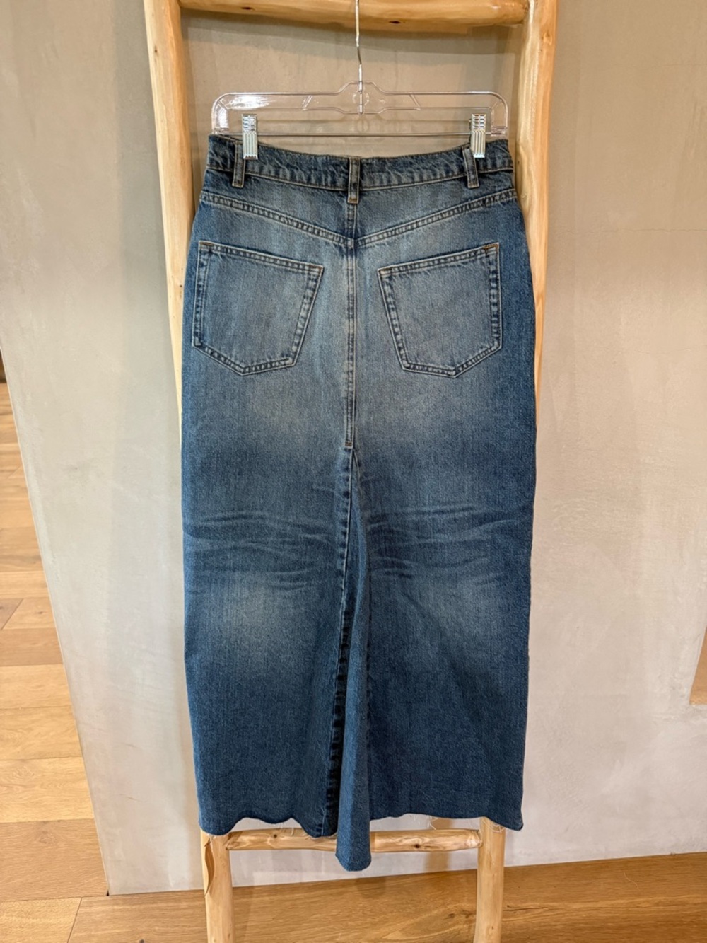Reformation jeans Hemlock wash Tazz Denim Maxi Skirt - Picture 8 of 13